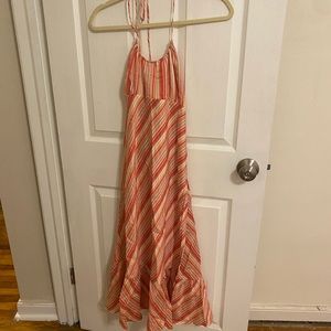 Loft Halter Neck Flowy Midi/ Maxi Dress